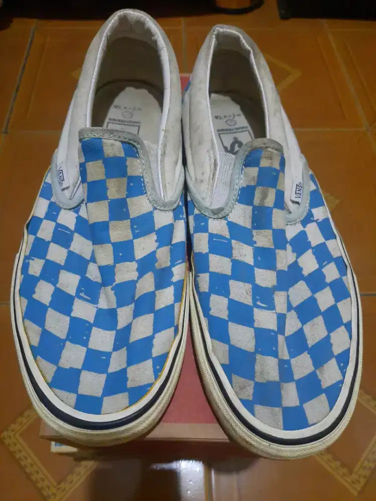 VANS SLIP ON CHECKERBOARD KAKAO FRIENDS ICE BLUE