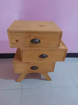 Laci atau drawer ukuran tinggi 60cm lebar 45cm bahan jati belanda