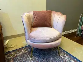 Kursi Sofa Kerang Pink