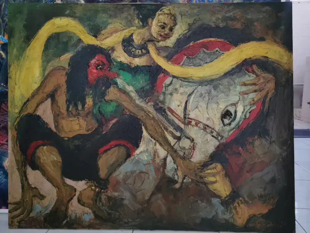 Lukisan Chamdani 2000 Tari Jaran Kepang