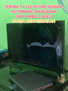 Terima tv led lcd rusak normal dsb