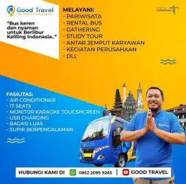 Menyewakan Bus Sedang HINO JetBus Adiputro 17 Seat Dalam & Luar Kota