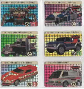 Kartu hologram turbo rangers 6 pcs