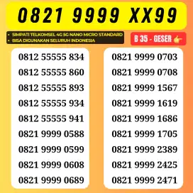 Nomor Cantik Kartu Perdana Simpati 4G 5G Telkomsel Nocan Simpati 9999