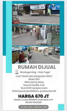 RUMA DIJUAL KOTA TEGAL
