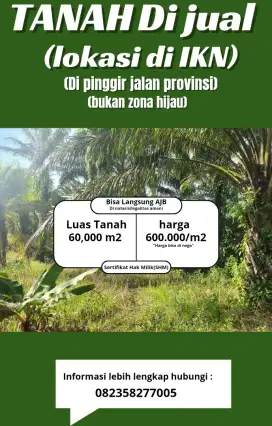 TANAH DIJUAL di IBUKOTA BARU ( IKN ) Design Forest City