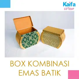 Giftbox / Hamper Bentuk Cembung Motif Batik Plus Penutup