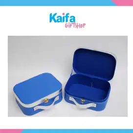 GiftBox / Hamper Unik Tempat bingkisan Biru List Silver