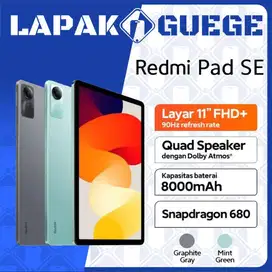 Xiaomi Redmi Pad SE 4/128 128GB TAB TABLET Wifi baru grnsi resmi bnib