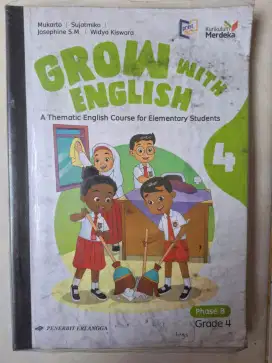 Buku Grow with English Erlangga kelas 4 SD kurikulum merdeka