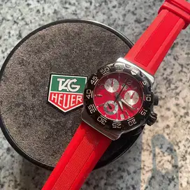 Tag heuer formula 1 vintage cac1112 chrono red dial rare authentic ori