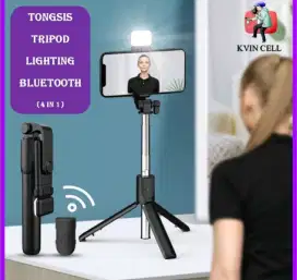 Tripod plus lampu dan bluetooth