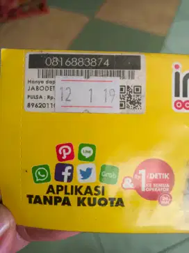 Nomor cantik perdana prabay Indosat 10 digit