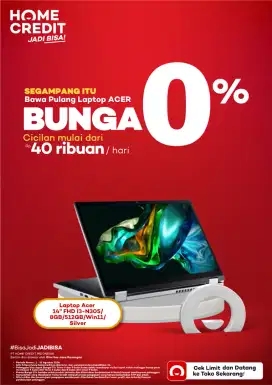 Segampang itu bawa Pulang Laptop Pakai HCI Cicilan 0% & Free 2x Ciciln