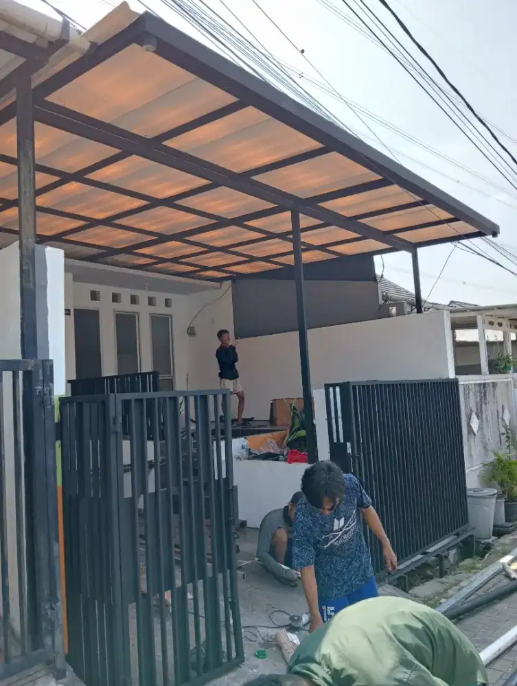 Kanopi alderon single layer + talang air