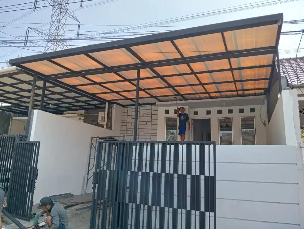 Kanopi alderon single layer + talang air