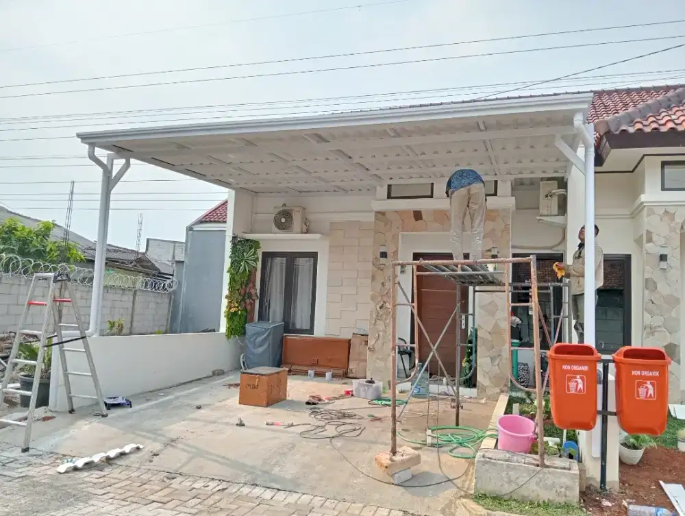 $39 kanopi minimalis profil lengkap talang air atap alderon double