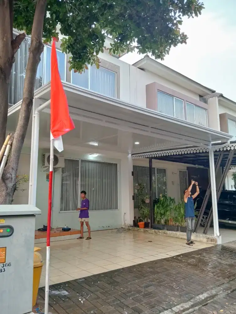 $51 kanopi alderon + plafon pvc laminated lengkap talang air