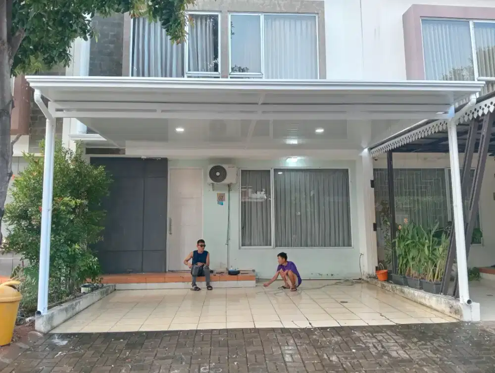 $52 kanopi plafon pvc atap alderon lengkap profil dan talang air