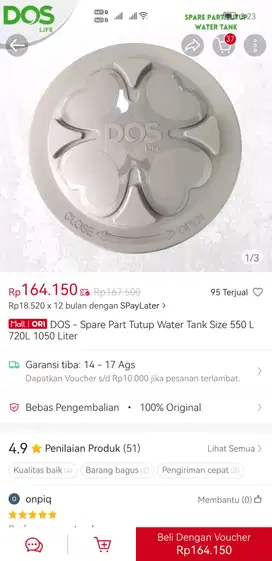 Tutup Toren DOS gajadi pake karna salah beli!