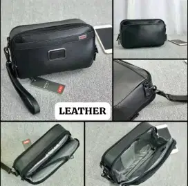 Handbag Tumi 3 Alpha Clutch Men Leather Black