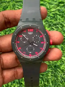 Jam Swatch BlackPink hurricane chrono