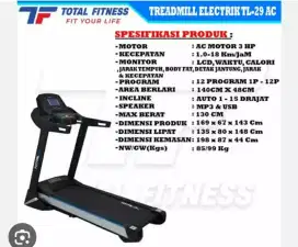 Treadmill elektrik tipe tl 199 hitam