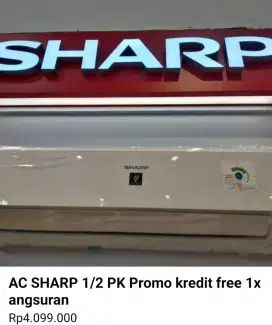 AC, Air Conditioner Sharp setengah Pk Masih Gress