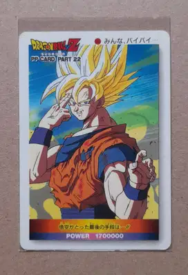 kartu dragon ball z goku said bye