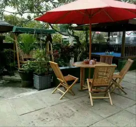 Meja Bundar Kursi Payung Resto