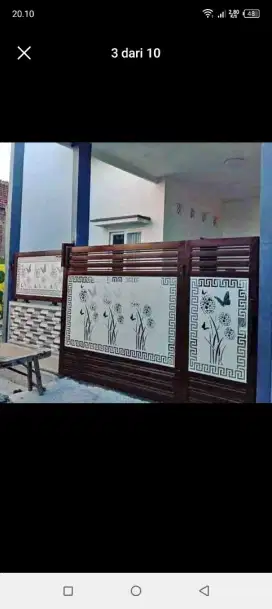 pagar plat cating
