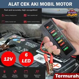 Alat Cek Aki Motor Tester Battery ACCU Baterai 12 Volt 6LED Display