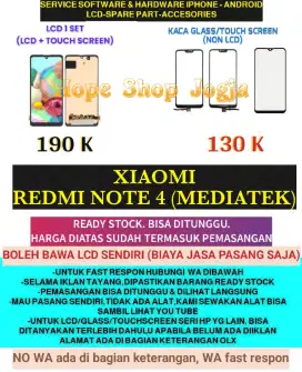 Service HP-Touchscreen/Baterai-LCD XIAOMI REDMI NOTE 4 (MEDIATEK)