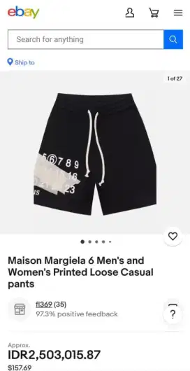 MAISON MARGIELA 6 SHORT PANTS BLACK