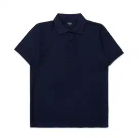 Kaos Polo Pria Premium CVC Pique Navy Blank Apparel