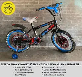 PROMO BARU Sepeda Anak Cowok 18” BMX Velion Salvo Musik MURAH