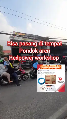 Redpower kabel grounding mobil ground massa pasang pondok aren tangsel