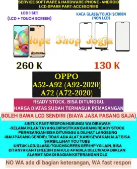 Ganti Touchscreen-Baterai-LCD OPPO
A52-A92 (A92-2020)-A72 (A72-2020)