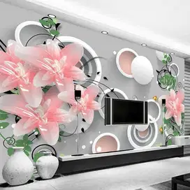 Pesan wallpaper dinding 3d custom toko jual dan pasang gorden murah