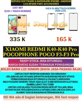 Service HP-Ganti Touchscreen/Baterai-LCD XIAOMI REDMI K40-K40 Pro