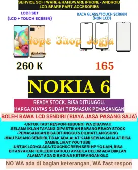 Service HP/Ganti Touchscreen-Baterai-LCD NOKIA 6