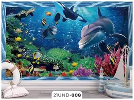 Jual gorden hordeng gordyn tirai jendela wallpaper dinding 3d custom