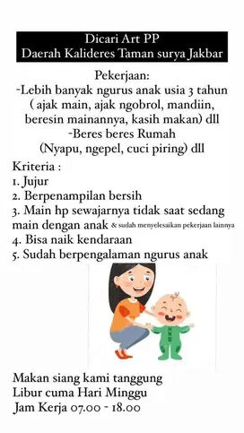 Dicari Art PP Daerah Taman Surya Jakbar