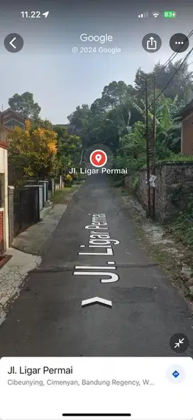 Tanah di Jalan Ligar Permai Bukit Ligar dekat Cigadung Bandung