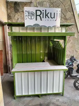 Dijual booth container lapak jualan gratis kompor rinnai