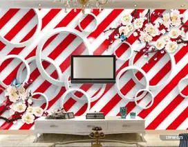 Pesan wallpaper dinding 3d custom toko jual dan pasang gorden murah
