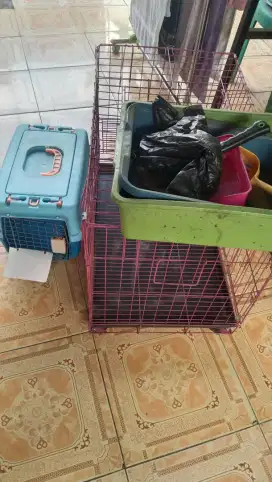 Kandang dan box kucing kondisi bagus