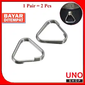 2pcs Triangle Hook Ring Strap Adapter Segitiga Besi Tali Kamera