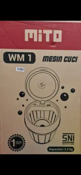 Jual mesin cuci portable merek mito , tipe WM 1