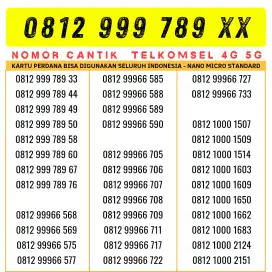 Nomor Cantik Kartu Perdana Simpati 4G 5G Telkomsel Nocan Simpati 1441